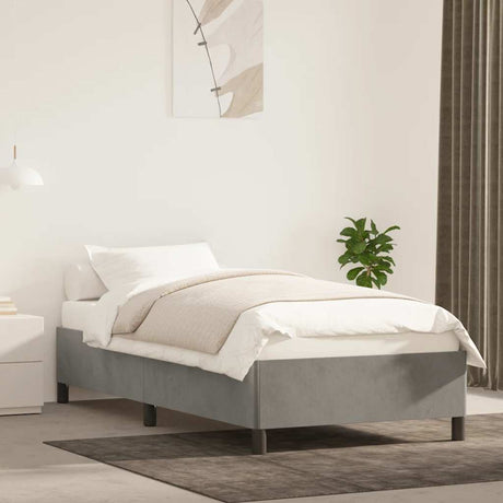 Vidaxl bedframe zonder matras 90x200 cm fluweel lichtgrijs