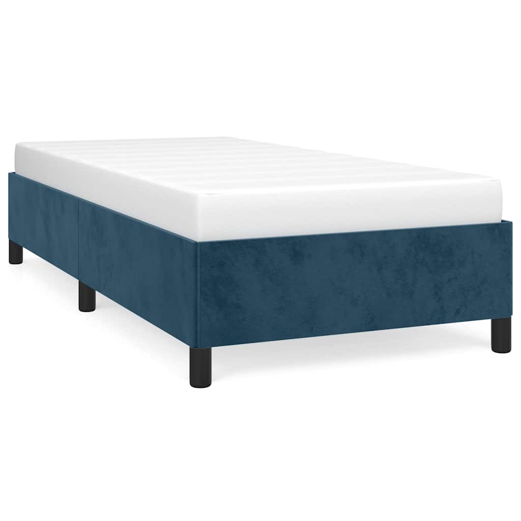 Vidaxl bedframe zonder matras 90x200 cm fluweel donkerblauw