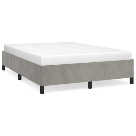 Vidaxl bedframe zonder matras 140x200 cm fluweel lichtgrijs