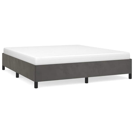Vidaxl bedframe zonder matras 180x200 cm fluweel donkergrijs