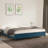 Vidaxl bedframe zonder matras 200x200 cm fluweel donkerblauw