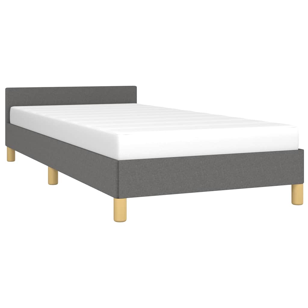 Vidaxl bedframe zonder matras 80x200 cm stof donkergrijs