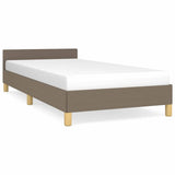 Vidaxl bedframe met hoofdeinde zonder matras 80x200 cm stof taupe