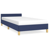 Vidaxl bedframe met hoofdeinde zonder matras 80x200 cm stof blauw