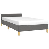 Vidaxl bedframe zonder matras 90x190 cm stof donkergrijs