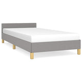 Vidaxl bedframe zonder matras 90x200 cm stof lichtgrijs