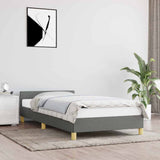 Vidaxl bedframe zonder matras 90x200 cm stof donkergrijs