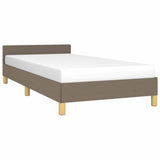 Vidaxl bedframe met hoofdeinde zonder matras 90x200 cm stof taupe