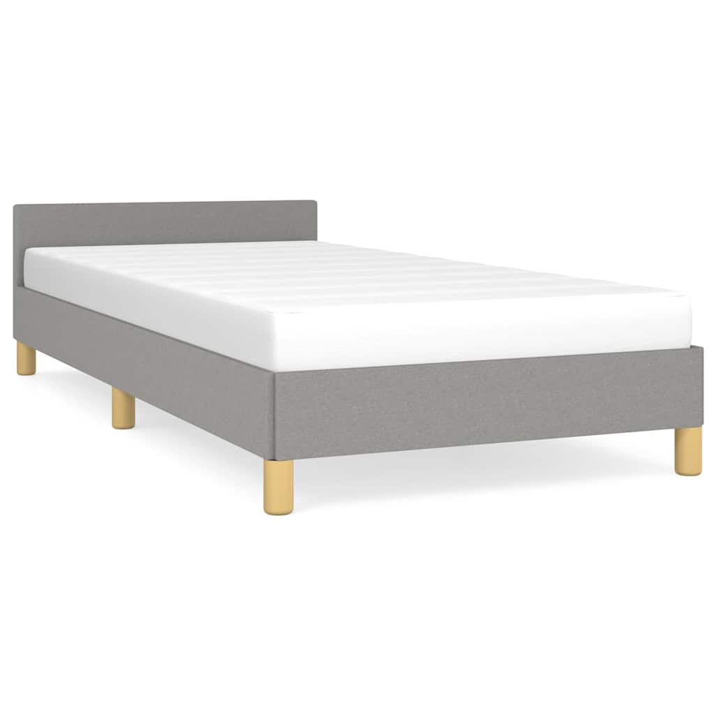 Vidaxl bedframe zonder matras 100x200 cm stof lichtgrijs