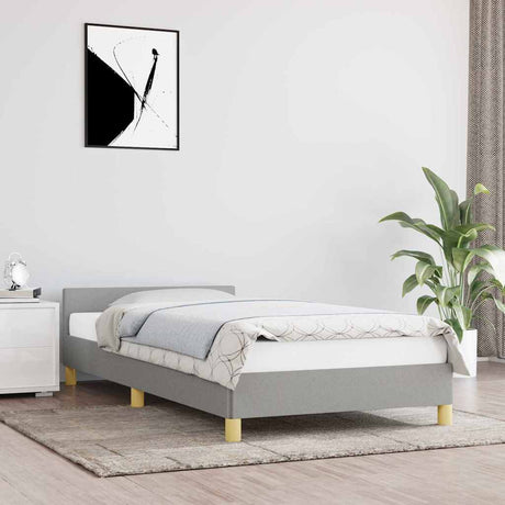 Vidaxl bedframe zonder matras 100x200 cm stof lichtgrijs