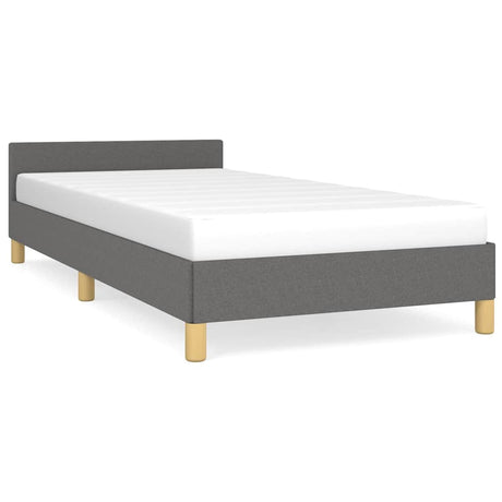 Vidaxl bedframe zonder matras 100x200 cm stof donkergrijs