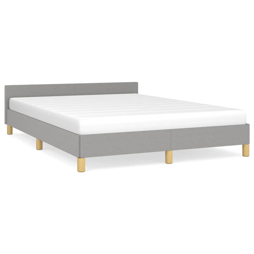 Vidaxl bedframe zonder matras stof lichtgrijs 140x190 cm