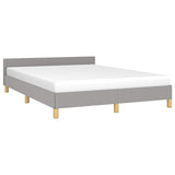 Vidaxl bedframe zonder matras stof lichtgrijs 140x190 cm