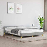 Vidaxl bedframe zonder matras stof lichtgrijs 140x200 cm