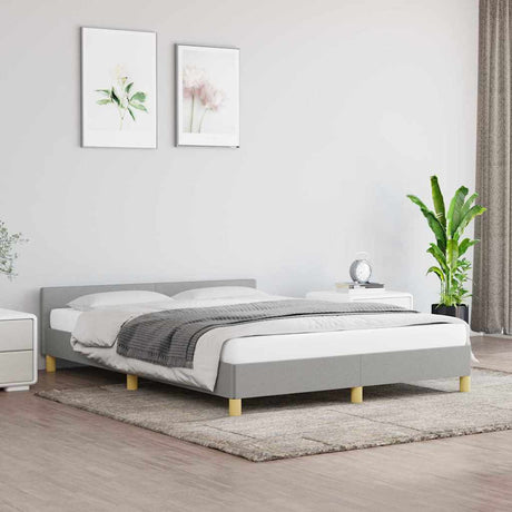 Vidaxl bedframe zonder matras stof lichtgrijs 140x200 cm