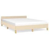 Vidaxl bedframe zonder matras stof crèmekleurig 140x200 cm