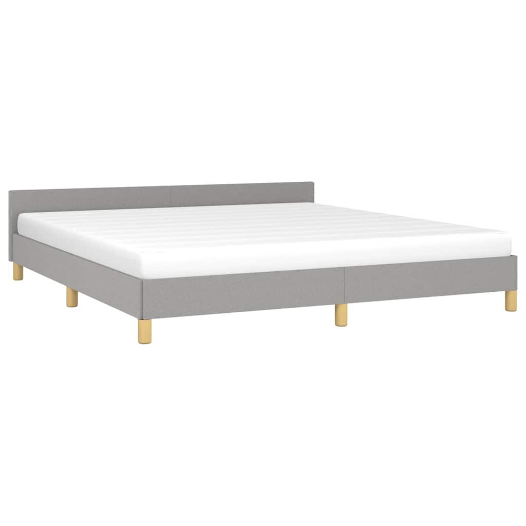 Vidaxl bedframe zonder matras stof lichtgrijs 160x200 cm