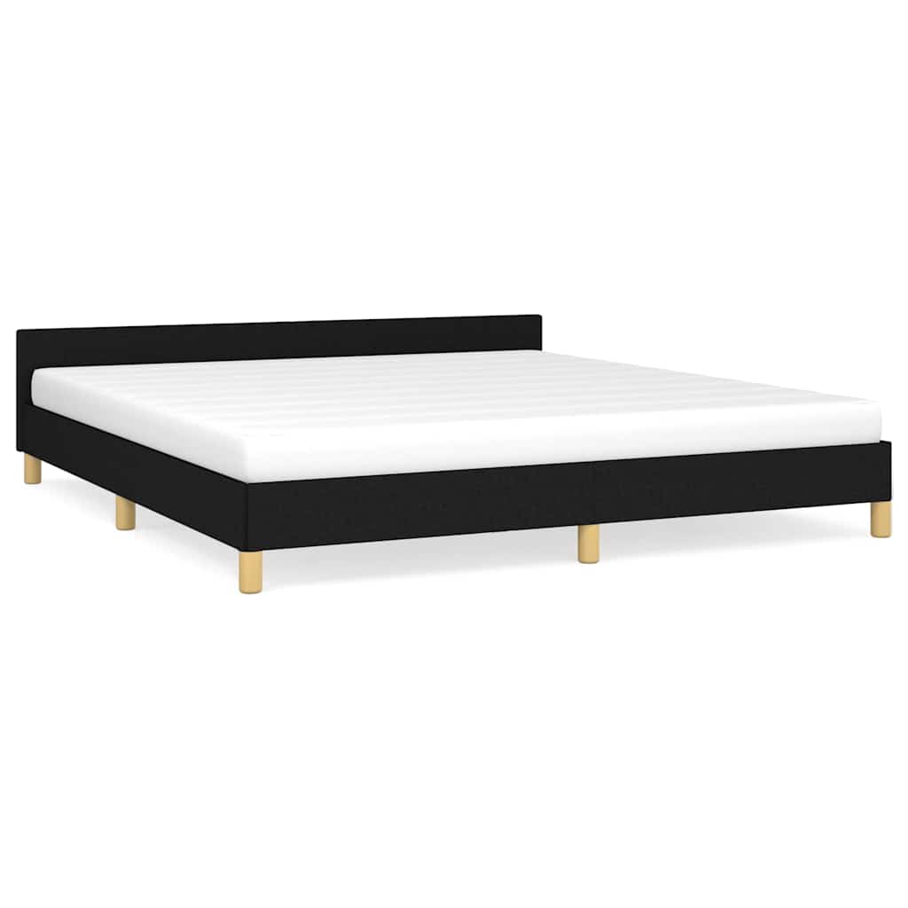 Vidaxl bedframe zonder matras stof zwart 160x200 cm