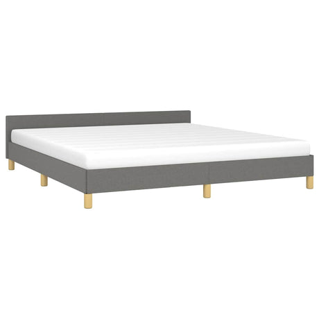 Vidaxl bedframe zonder matras stof donkergrijs 180x200 cm
