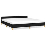 Vidaxl bedframe zonder matras stof zwart 180x200 cm