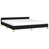 Vidaxl bedframe zonder matras stof zwart 180x200 cm