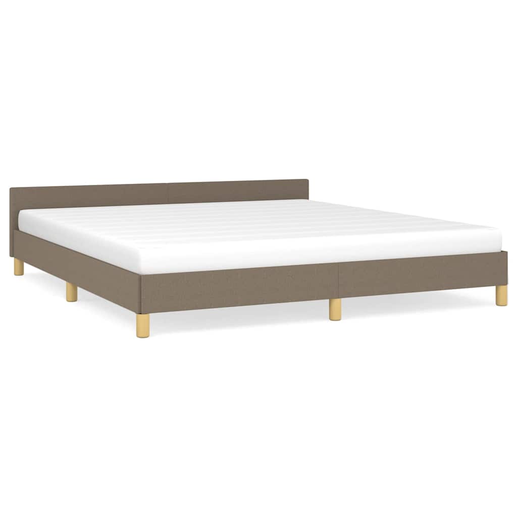 Vidaxl bedframe zonder matras stof taupe 180x200 cm