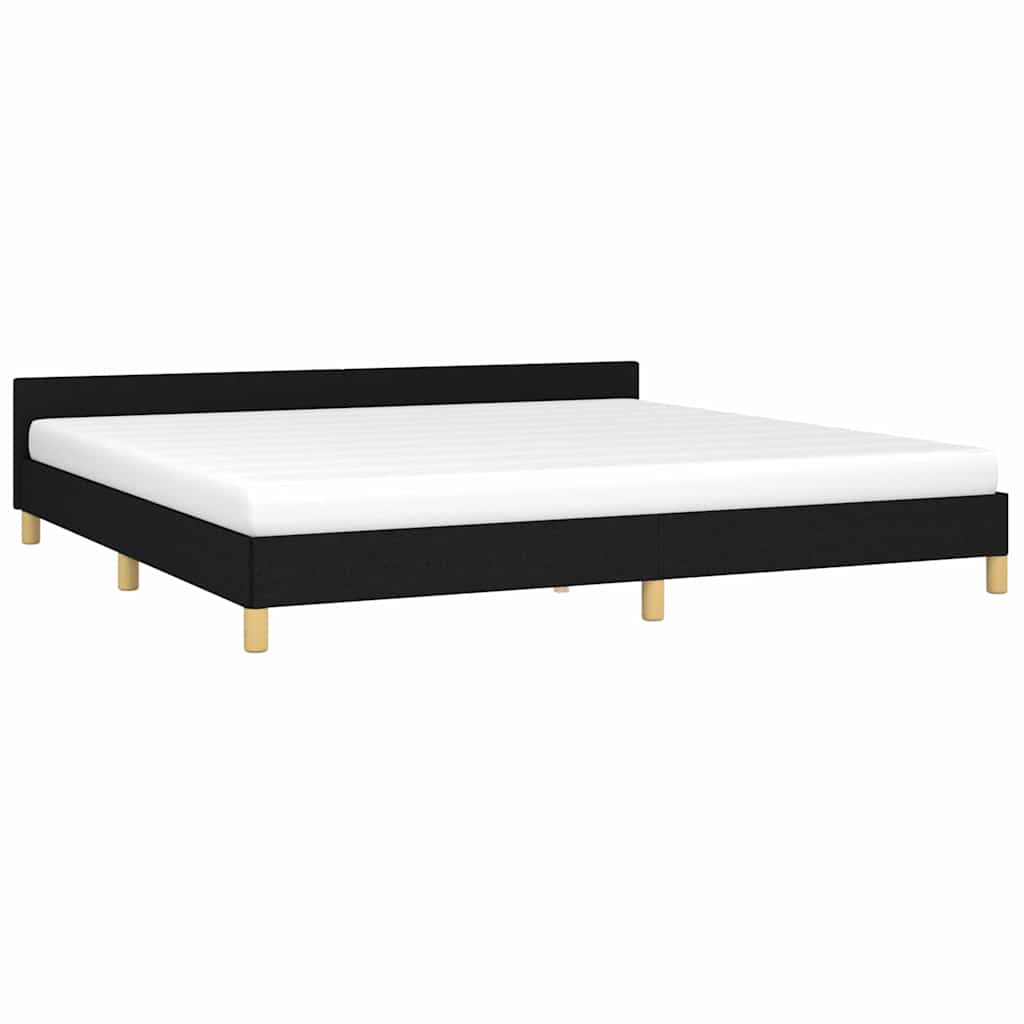 Vidaxl bedframe zonder matras stof zwart 200x200 cm