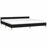 Vidaxl bedframe zonder matras stof zwart 200x200 cm