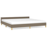 Vidaxl bedframe zonder matras stof taupe 200x200 cm