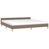 Vidaxl bedframe zonder matras stof taupe 200x200 cm
