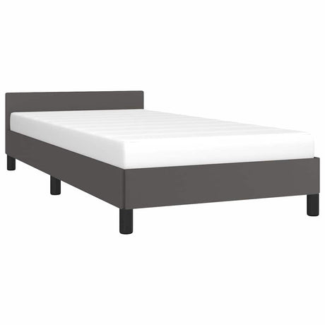 Vidaxl bedframe met hoofdeinde zonder matras 90x190 cm grijs