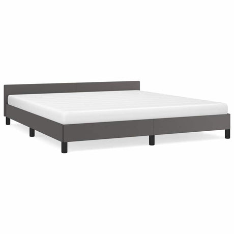 Vidaxl bedframe met hoofdeinde zonder matras 160x200 cm grijs