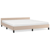 Vidaxl bedframe met hoofdeinde zonder matras cappuccino 180x200 cm