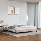 Vidaxl bedframe met hoofdeinde zonder matras cappuccino 180x200 cm