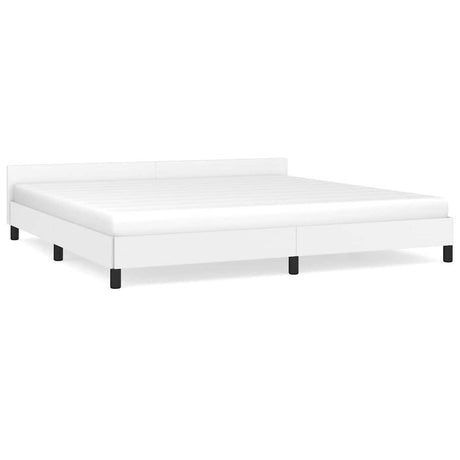 Vidaxl bedframe met hoofdeinde zonder matras 200x200 cm wit