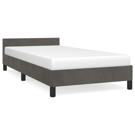 Vidaxl bedframe zonder matras 80x200 cm fluweel donkergrijs