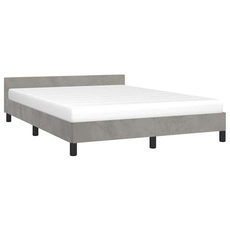 Vidaxl bedframe zonder matras 140x200 cm fluweel lichtgrijs