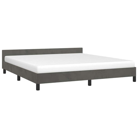 Vidaxl bedframe zonder matras 180x200 cm fluweel donkergrijs