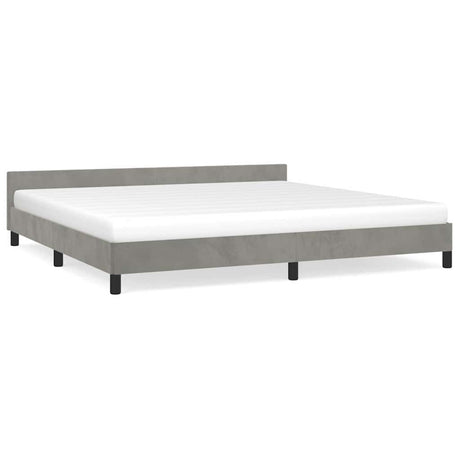 Vidaxl bedframe zonder matras 200x200 cm fluweel lichtgrijs