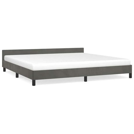 Vidaxl bedframe zonder matras 200x200 cm fluweel donkergrijs