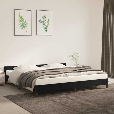 Vidaxl bedframe zonder matras 200x200 cm fluweel zwart