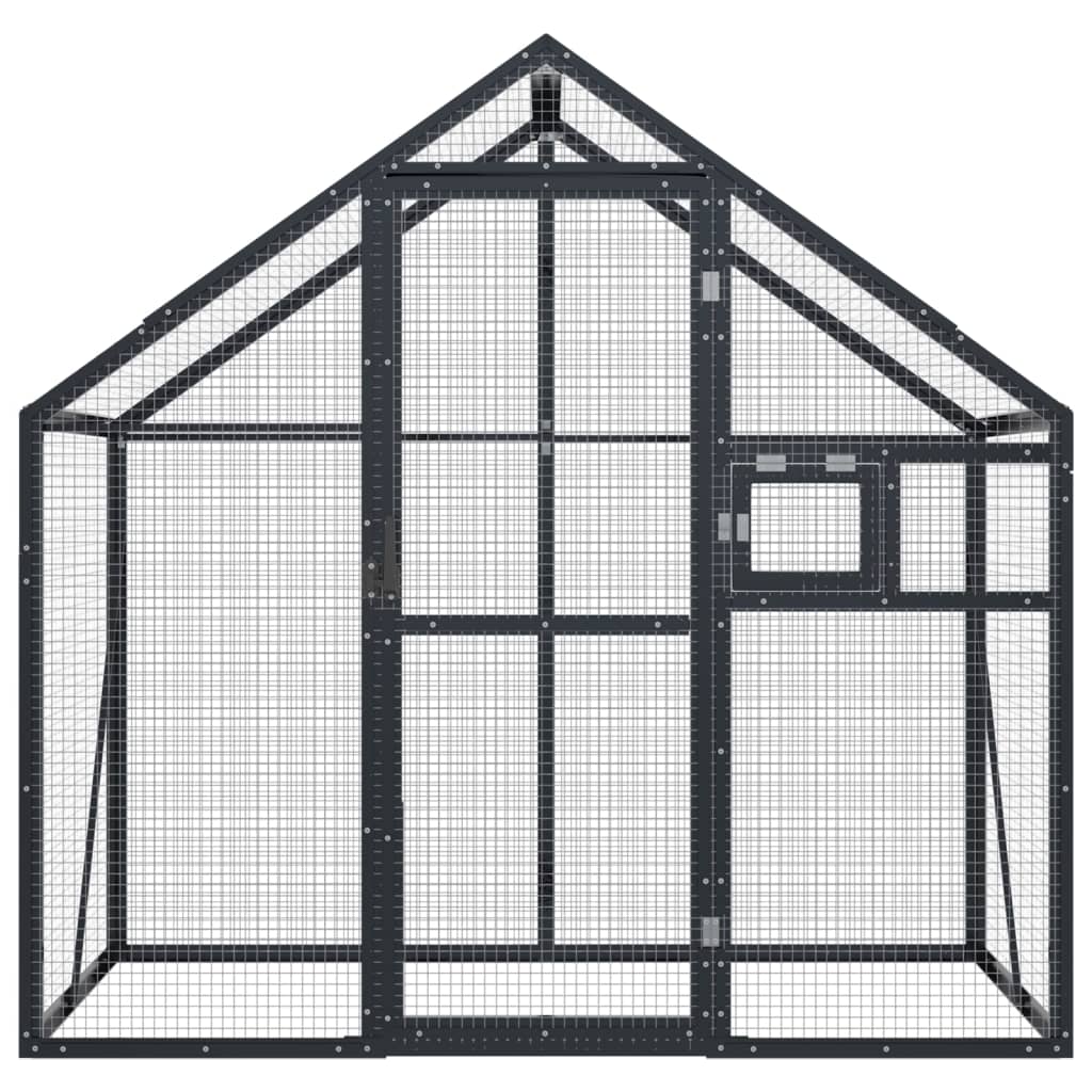 VIDAXL Aviar 179x100x185 M Aluminium Anthrazit -gelöscht