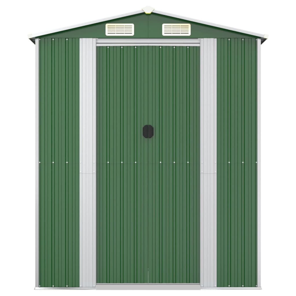 VidaXL Tuinschuur 192x108x223 cm gegalvaniseerd staal groen