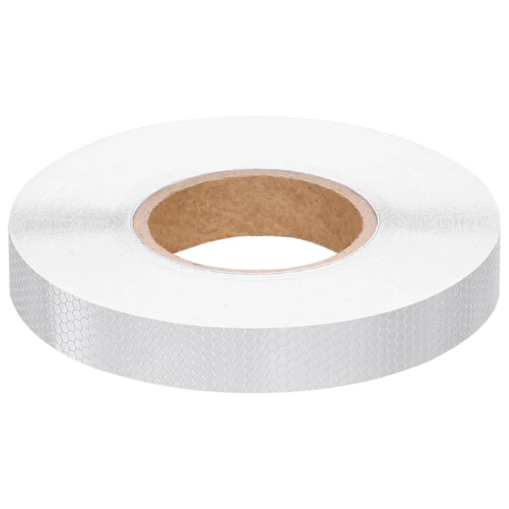 Vidaxl reflekterende tape 2,5 cm x 50 m PVC hvit