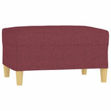 Vidaxl voetenbank 70x55x41 cm stof wijnrood
