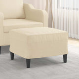 Vidaxl voetenbank 60x50x41 cm stof crèmekleurig
