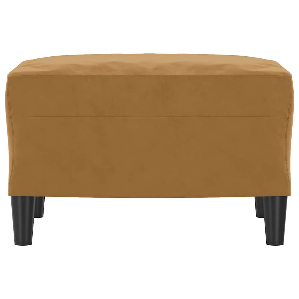 Vidaxl voetenbank 60x50x41 cm fluweel bruin