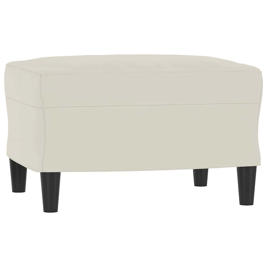 Vidaxl voetenbank 60x50x41 cm fluweel crèmekleurig