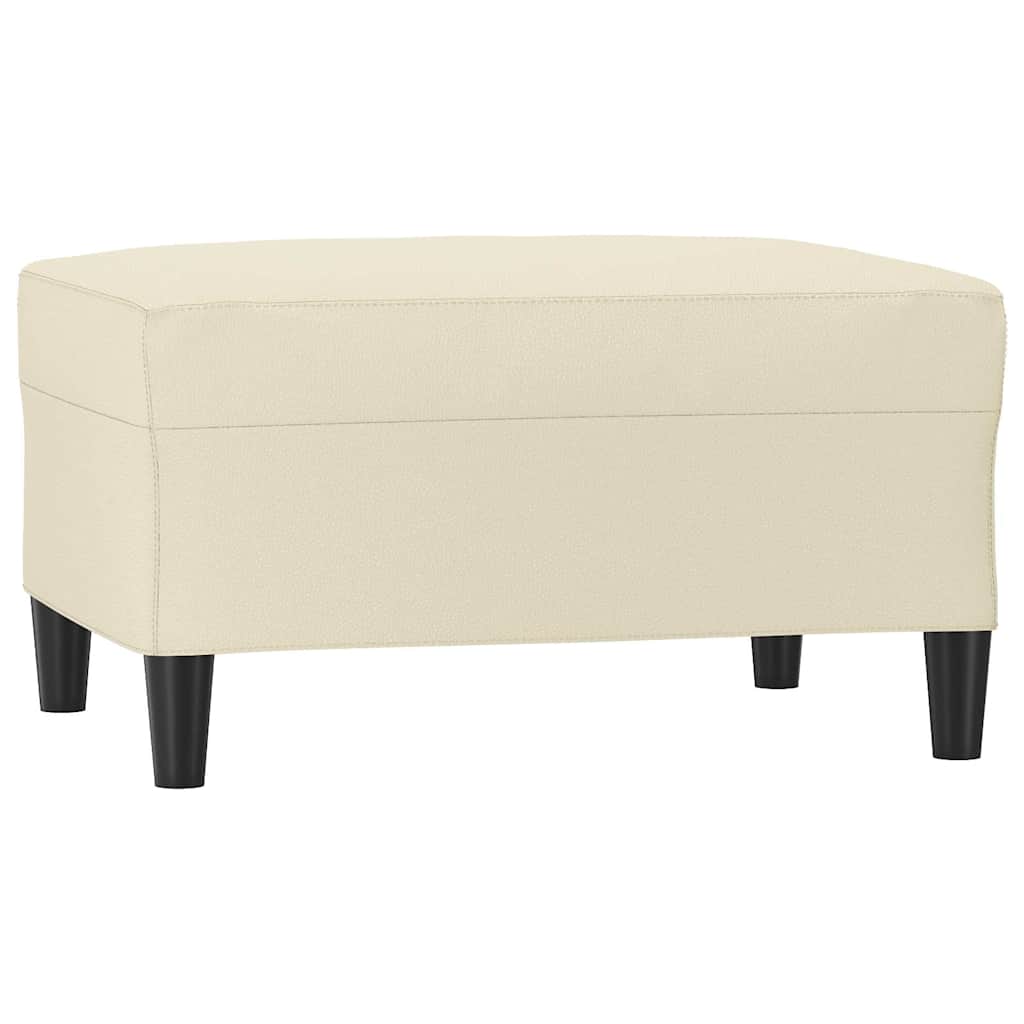 Vidaxl voetenbank 70x55x41 cm kunstleer crèmekleurig