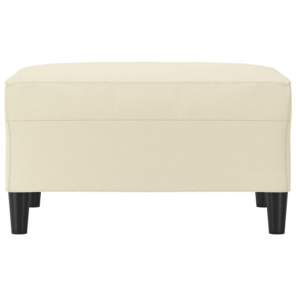Vidaxl voetenbank 70x55x41 cm kunstleer crèmekleurig
